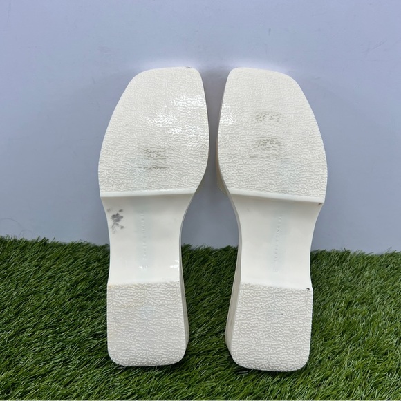 VERONICA BEARD Davina White Jelly Oversized Buckle Slide Sandals, Size 9M - Picture 9 of 11